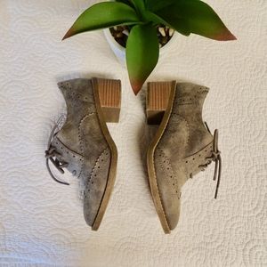 Maurices Hadley Heeled Grey Oxfords